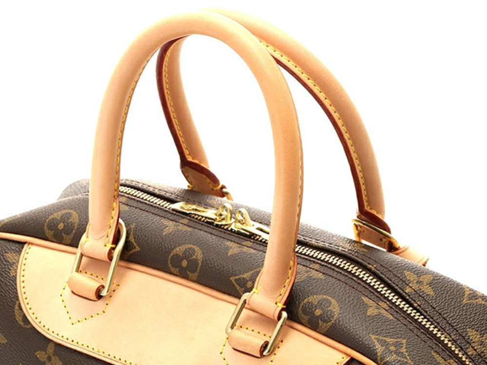 Louis Vuitton Monogram Deauville Bag Handbag Brown